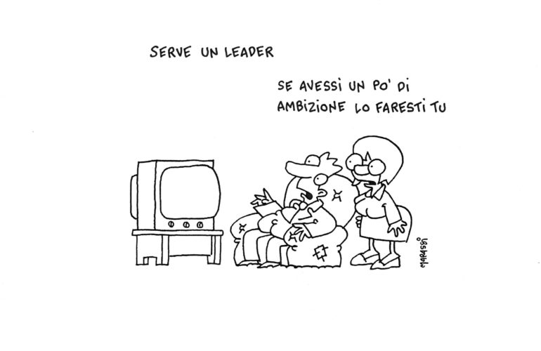 La vignetta di Riccardo Marassi per la presentazione di "Italia 2018 - 60 storie per capire la Terza Repubblica"